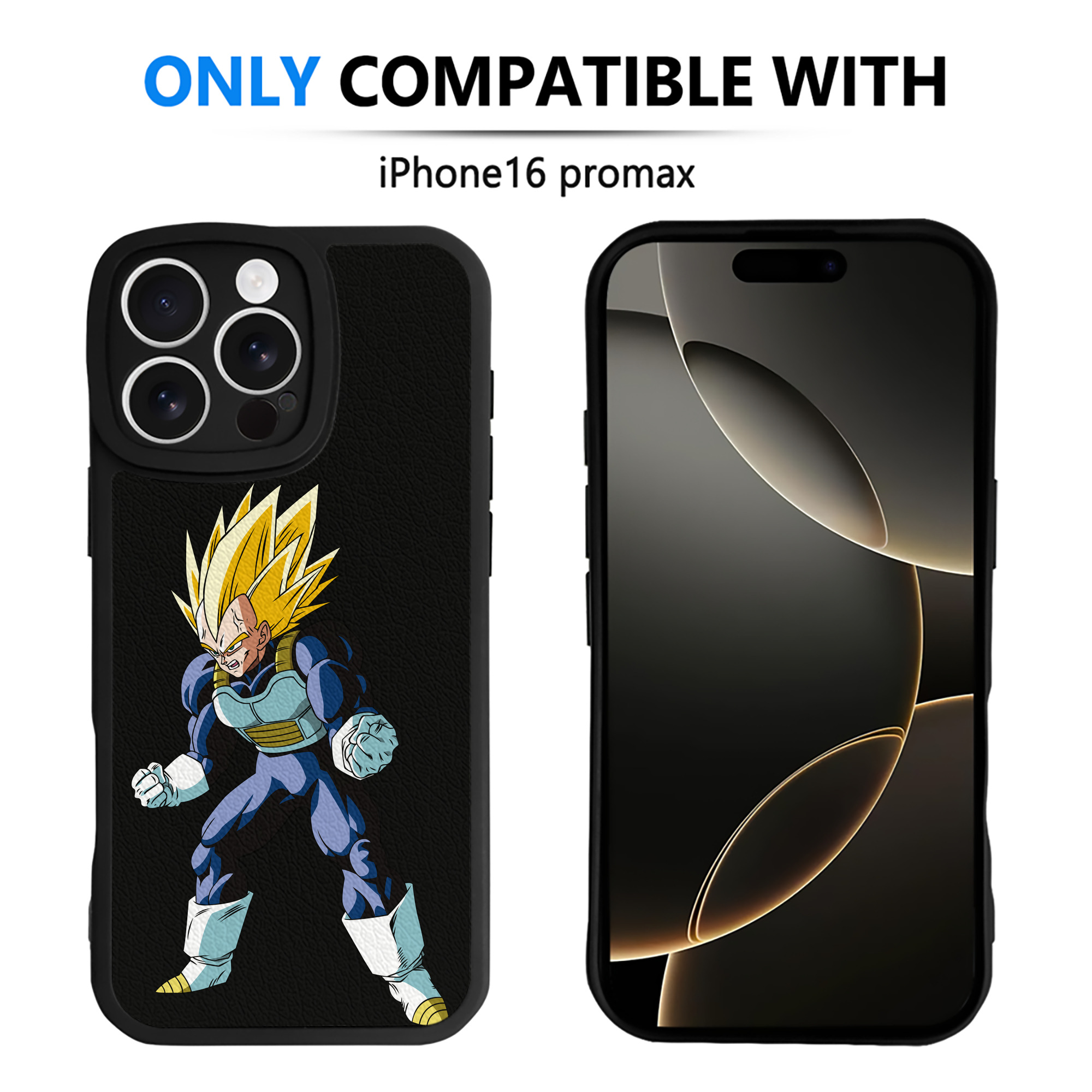 （画像用） ドラゴンボール ベジータ四世（Bejīta Yonsei）DRAGON BALL Vegeta IV 【iPhone 16シリーズ対応】シリコンスマホケース（レザー調） 材質：シリコン
